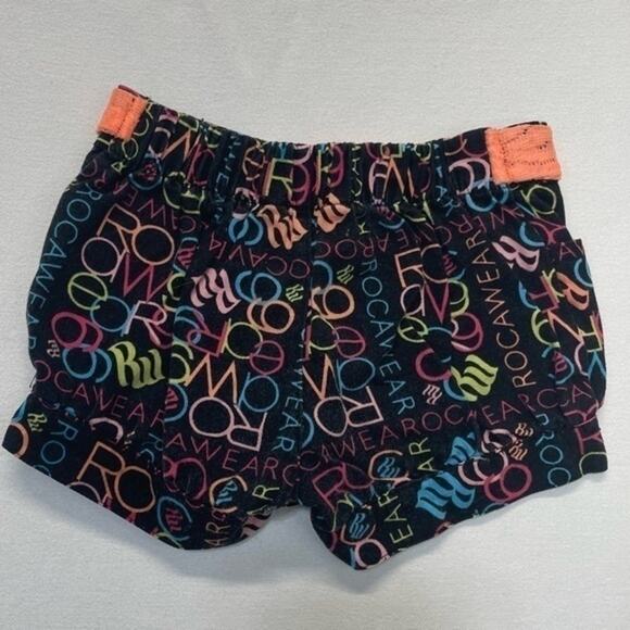 Rocawear Neon Printed Shorts Bloomers Size 12 Months Y2K - Picture 3 of 7